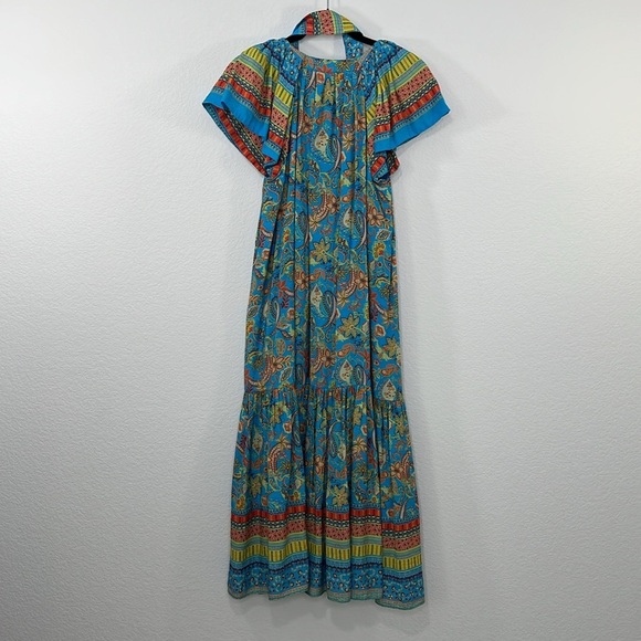 Current Air NWOT‎ Paisley Border Print MIDI Dress size XS - Picture 9 of 12
